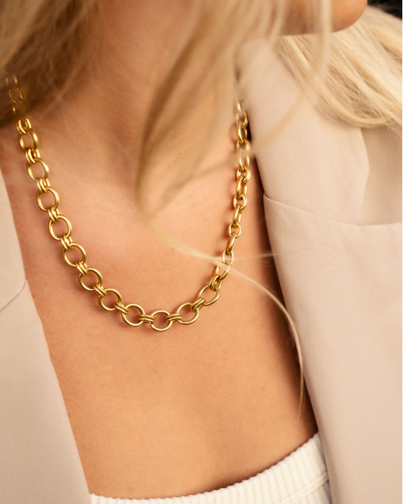 Gouden statement necklace
