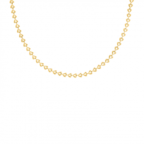 Heart chain necklace goldplated