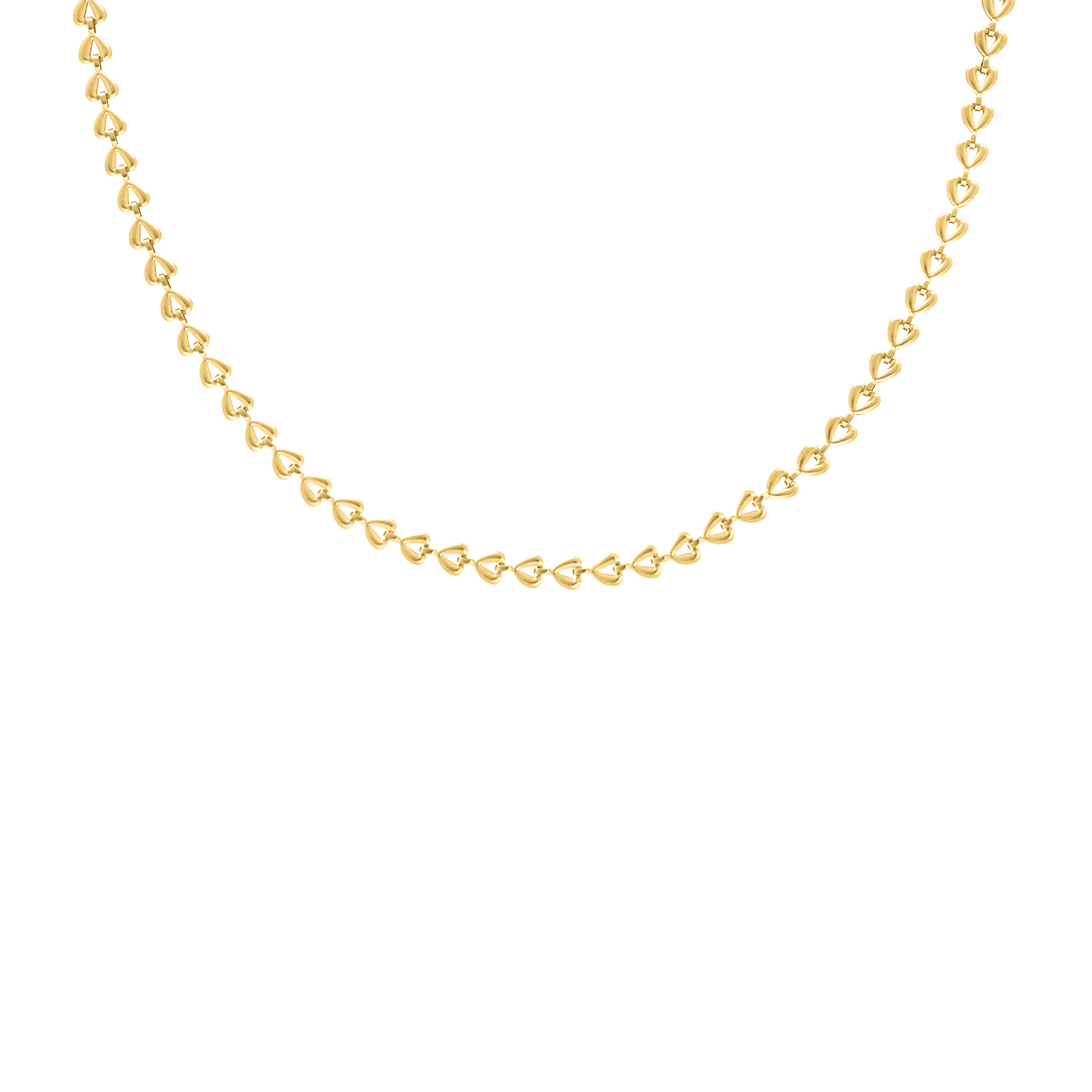 Heart chain necklace goldplated