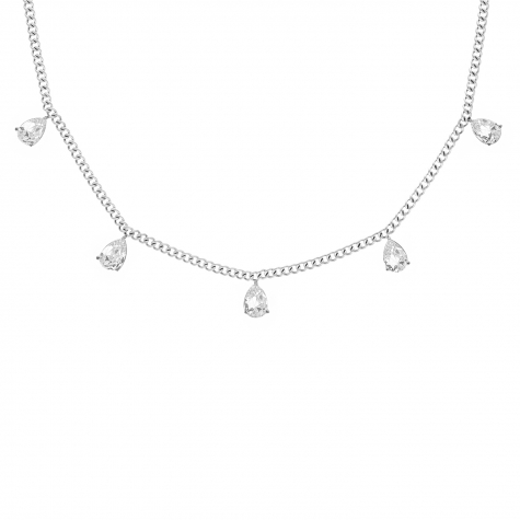 ketting zilver sparkle drops