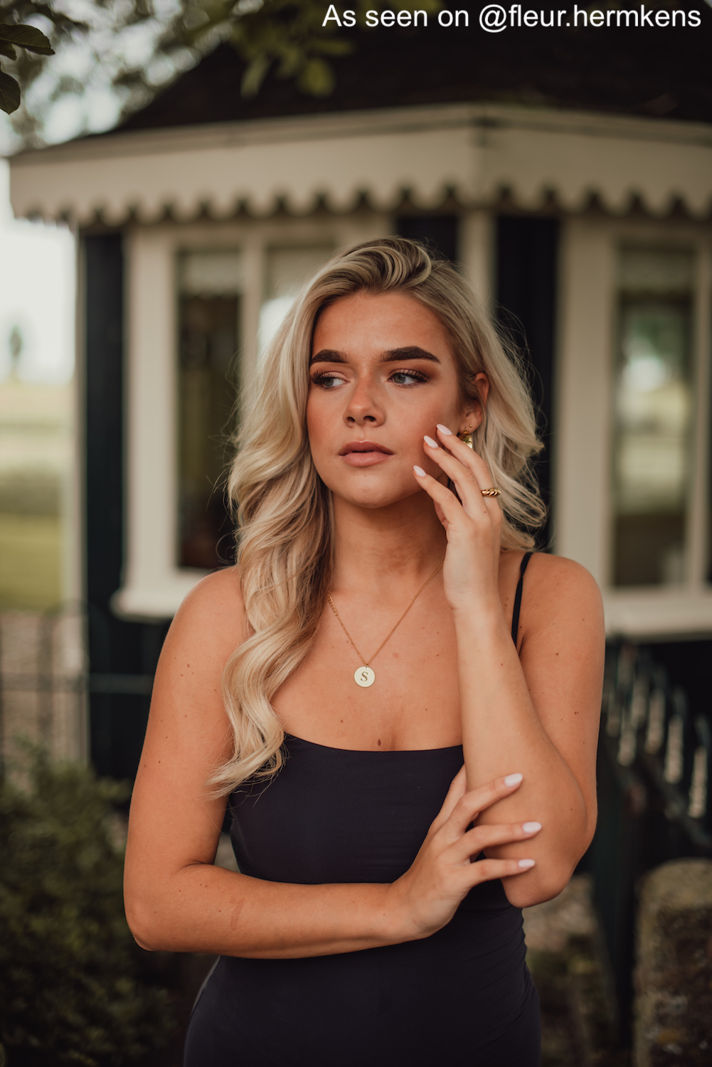 Letter B Ketting Solide 14k Gouden Initiële B Ketting Kleine