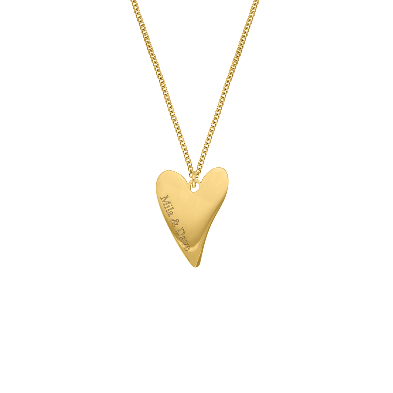 Sweet heart ketting graveren goudkleurig