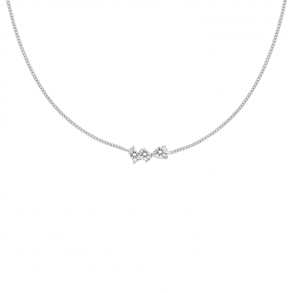 Triple gem necklace