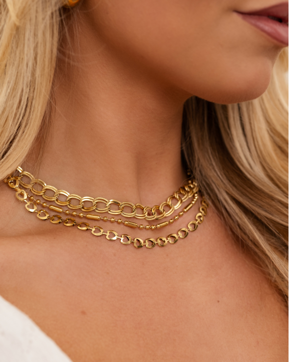 Gouden necklaceparty chains