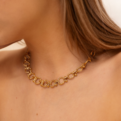Fashion muze chain necklace goldplated