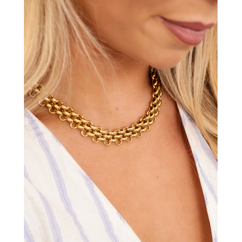 Big bold chain necklace goldplated