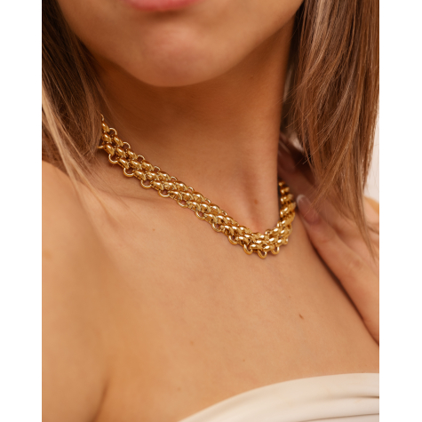 Big bold chain necklace goldplated