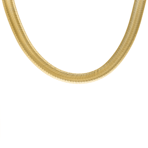 Statement snake chain necklace goldplated 