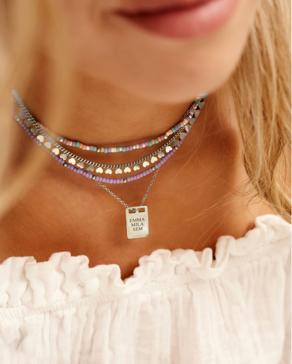 ZIlveren kettingen om hals necklaceparty 