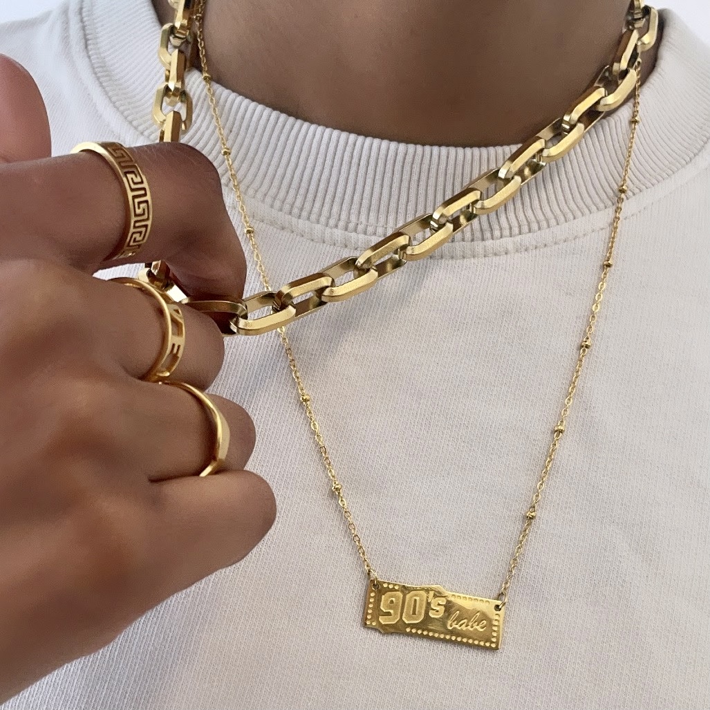 90's ketting goud | Jouw jaartal Finaste.nl