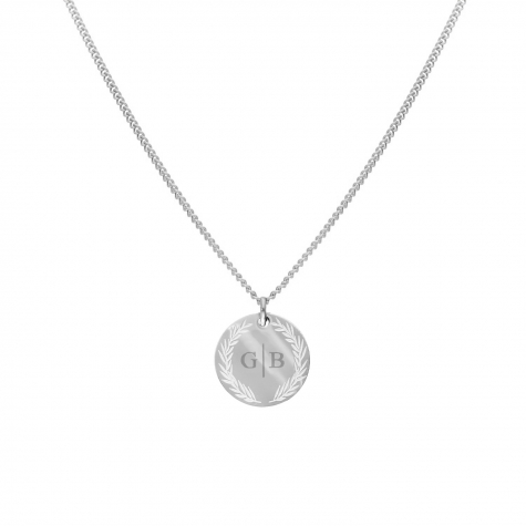 Coin necklace 2 initials