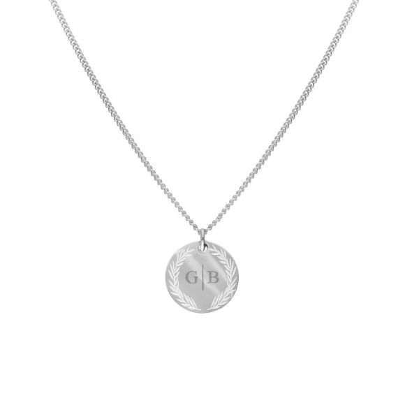 Coin necklace 2 initials