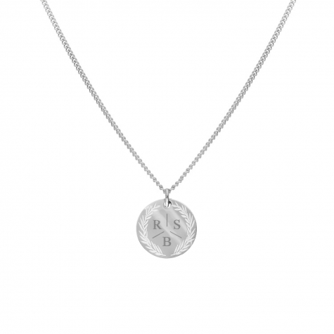 Coin necklace 3 initials