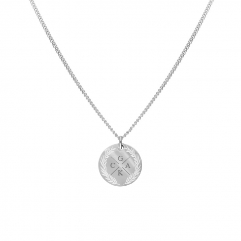 Coin necklace 4 initials