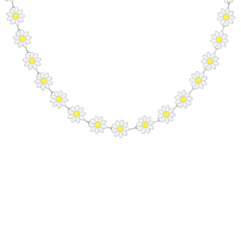 Bijou bloom necklace white