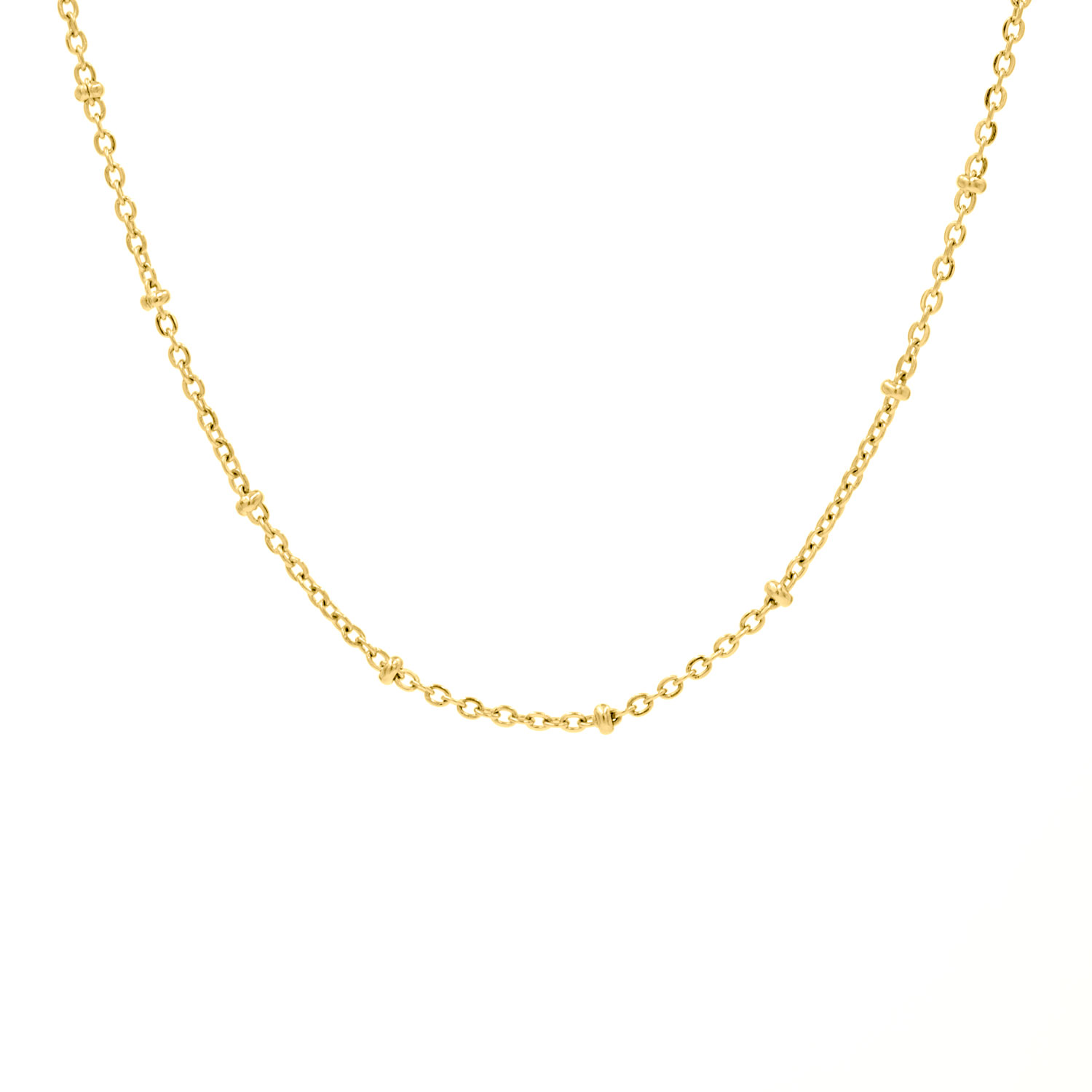 Gouden minimalistische ketting met bolletjes