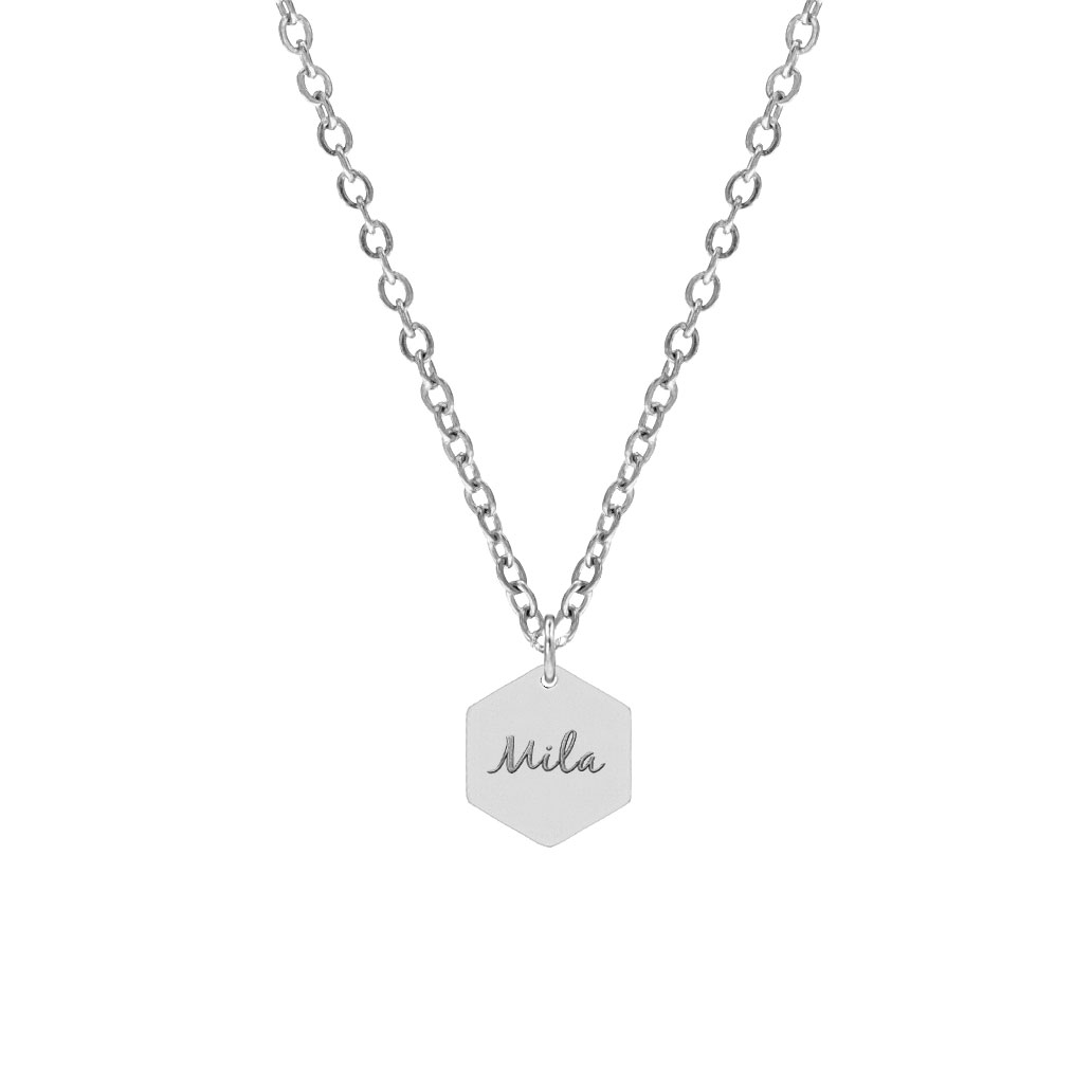 Naamketting sierletters zilver