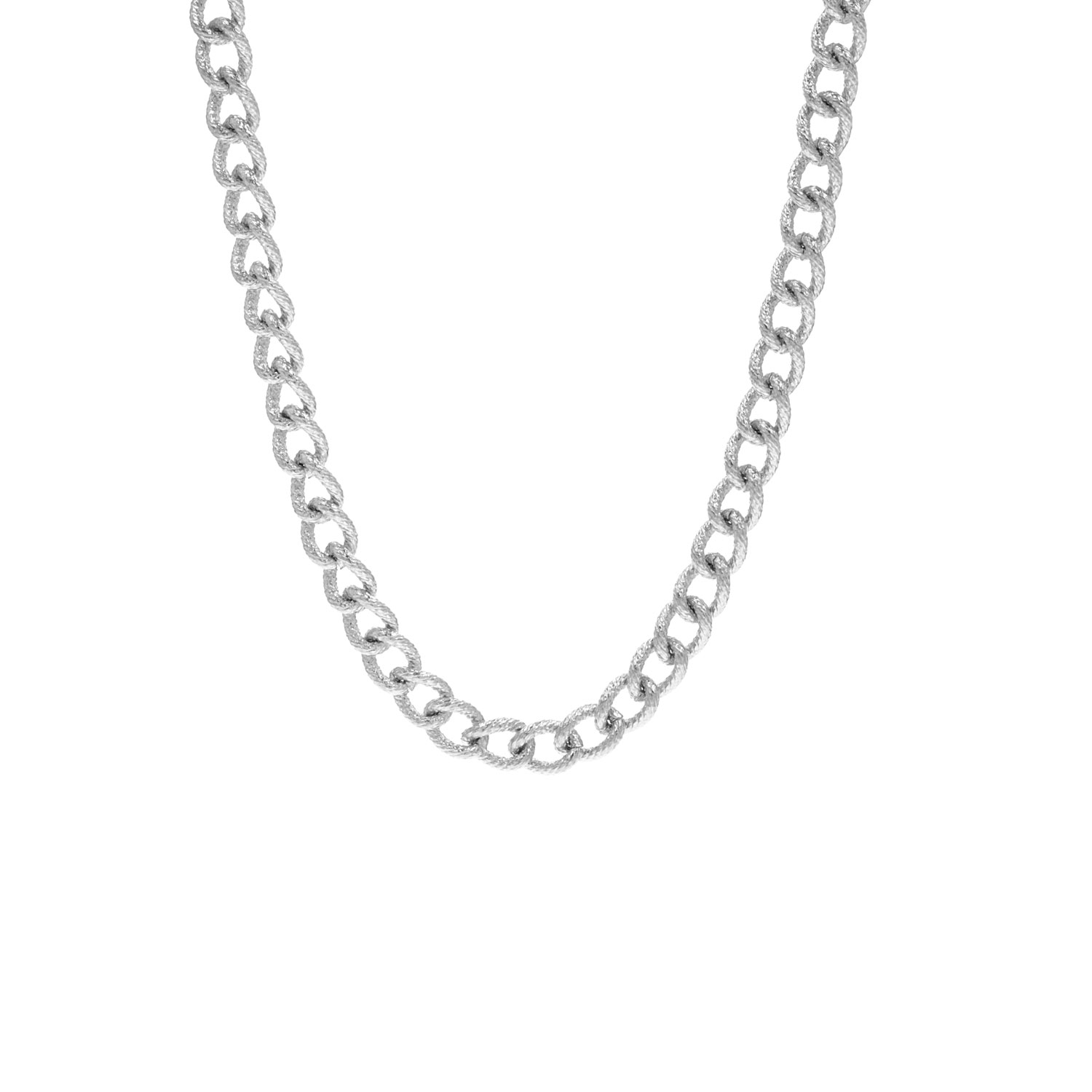 Trendy chain ketting in het zilver