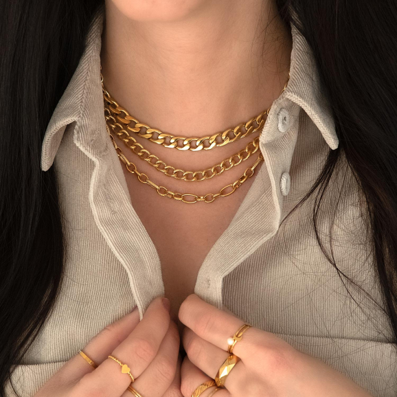 Sieraden Chains Kettingen Betty Barclay Ketting goud casual uitstraling 