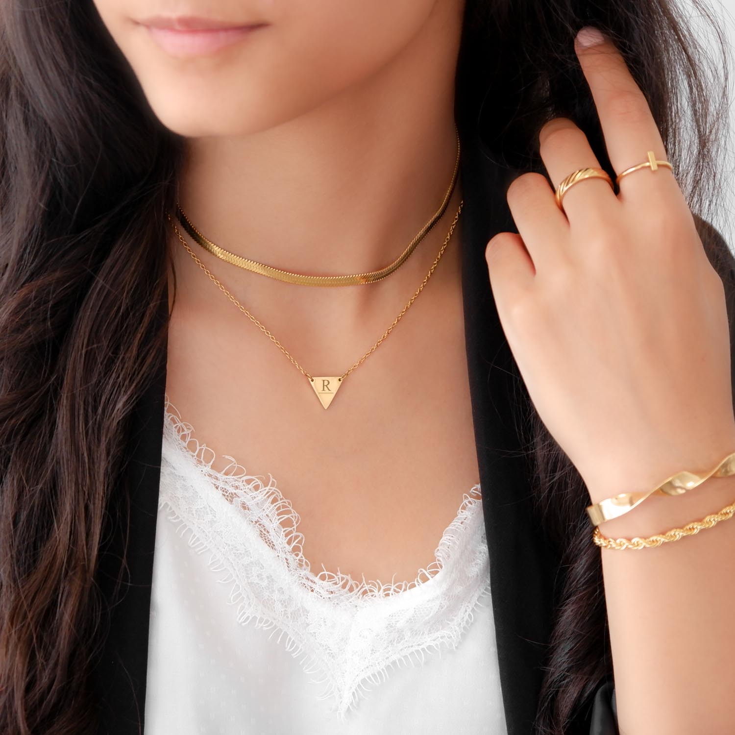 Platte Choker ketting plated kettingen | Finaste.nl