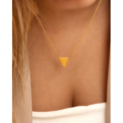 Hanger ketting driehoek goudkleurig