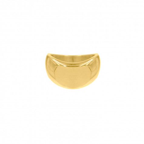 Grote grove ring goud kleurig