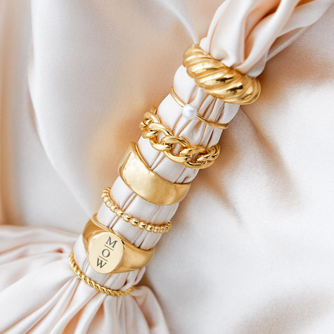 Chain ring goud kleurig