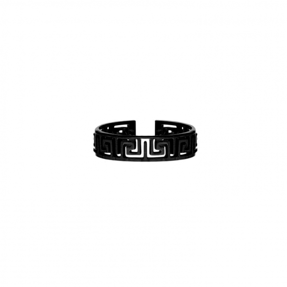 Verstelbare Ring Met Print Zwart