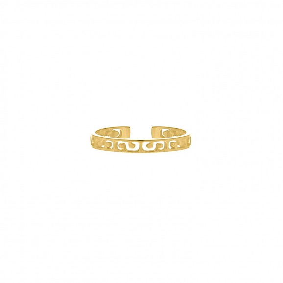 Minimalistische ring print goud kleurig