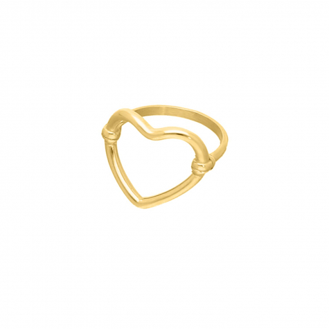 Open heart ring goud kleurig
