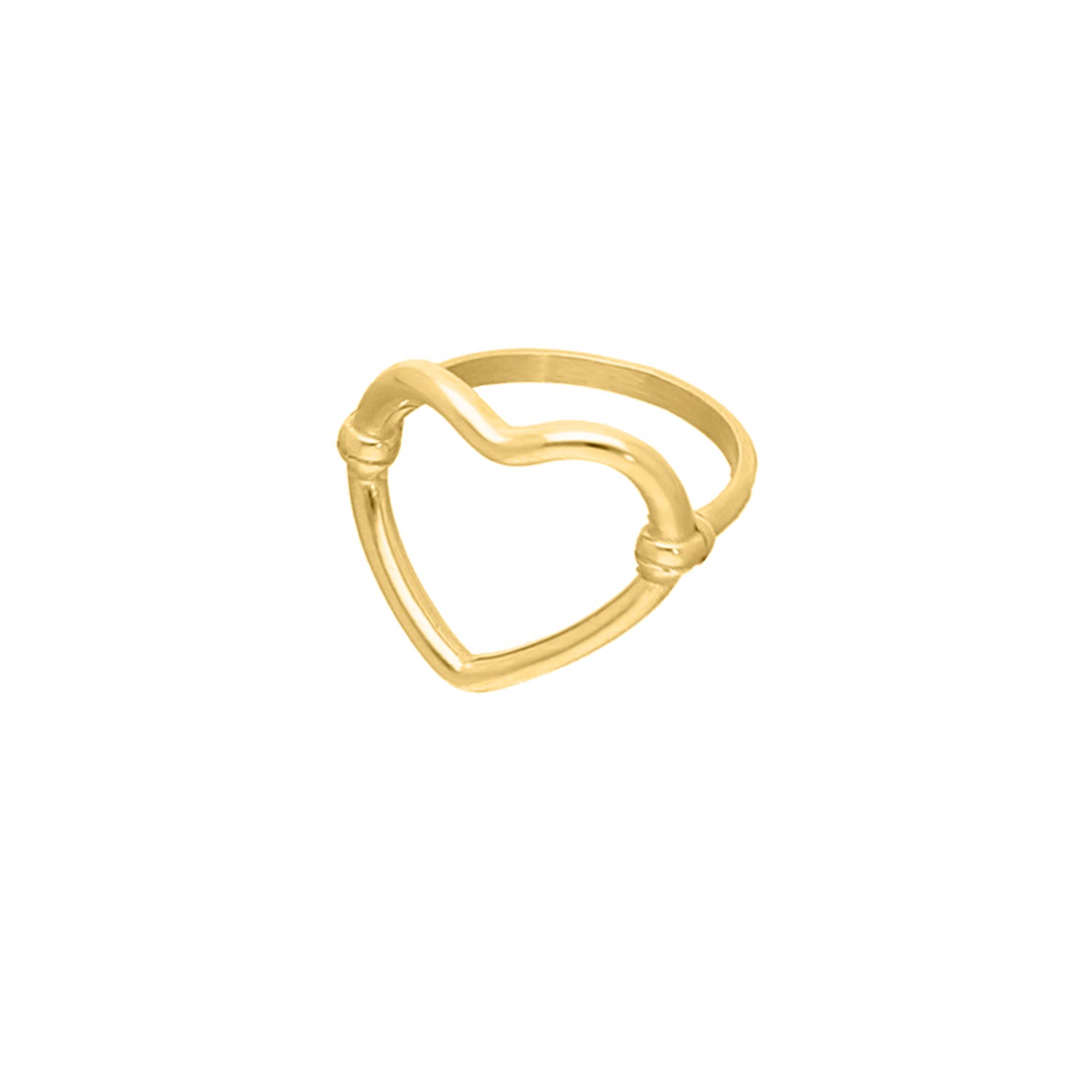 Open heart ring goud kleurig