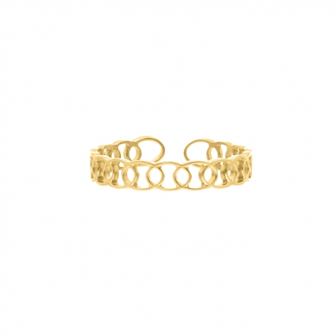 Vintage chain ring goudkleurig