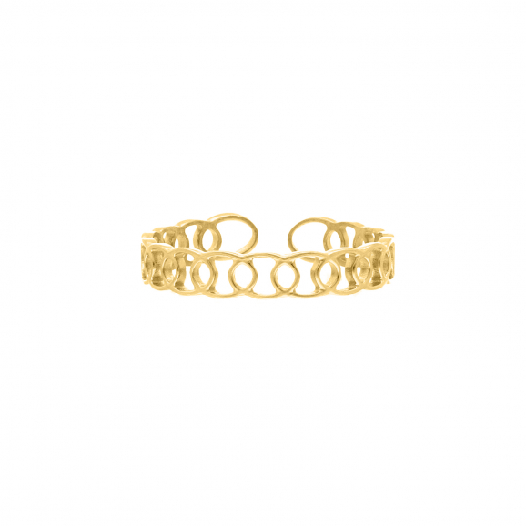 Vintage chain ring goudkleurig