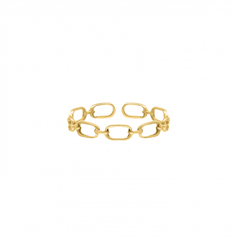 Minimalistische chain ring goudkleurig