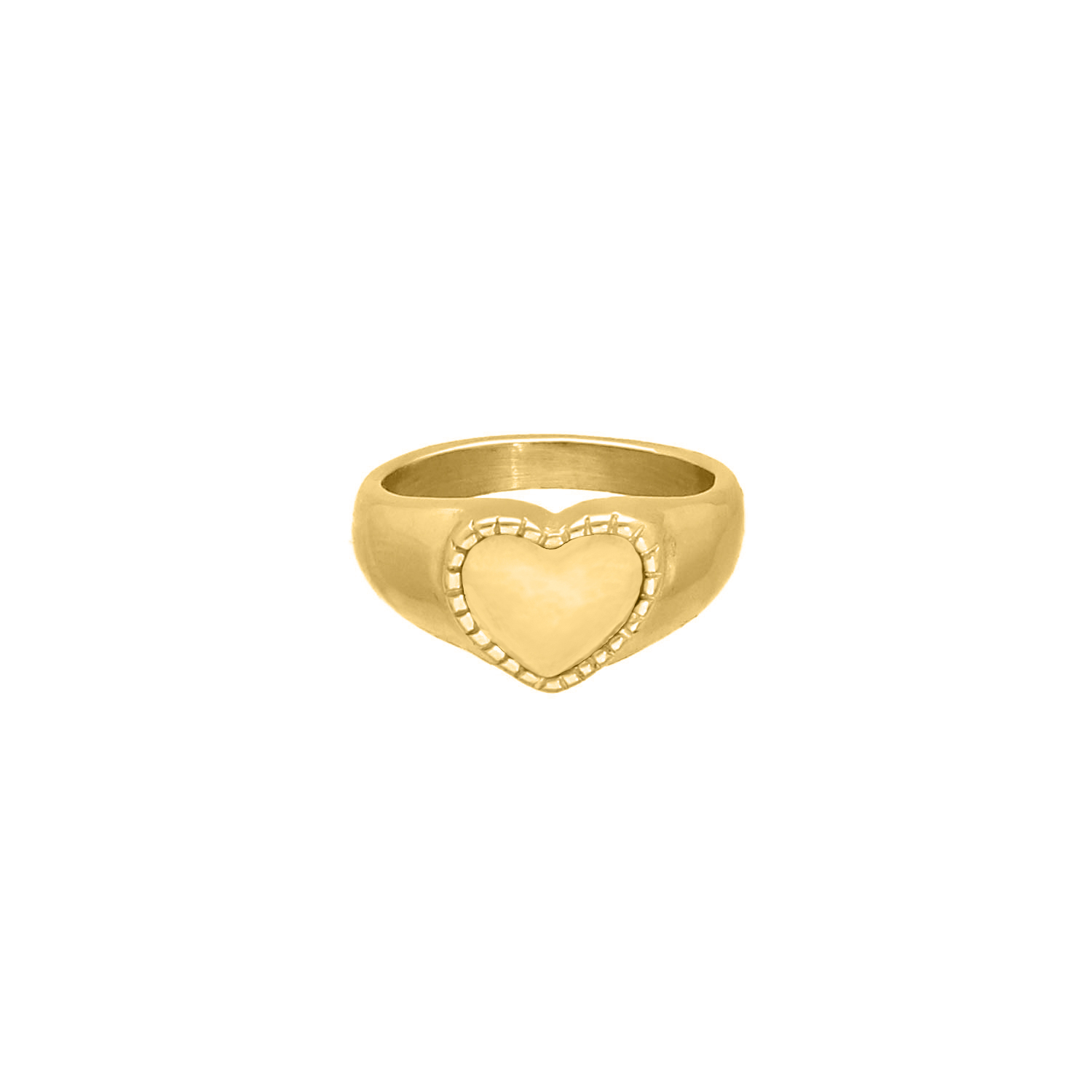 Heart Zegelring Goudkleurig