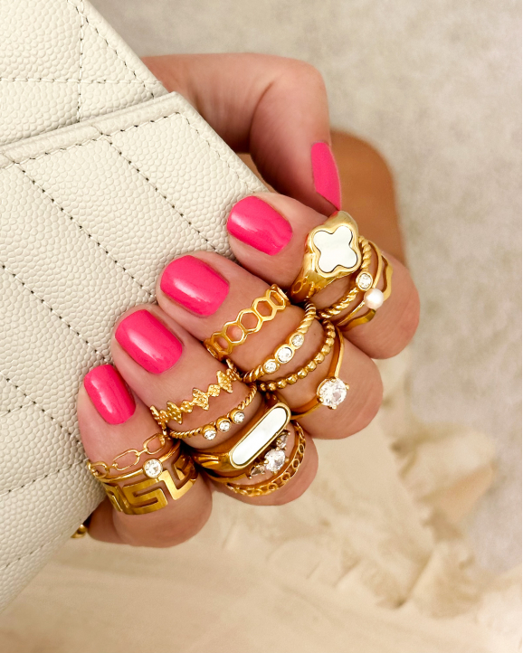 Luxury clover ring kleur goud