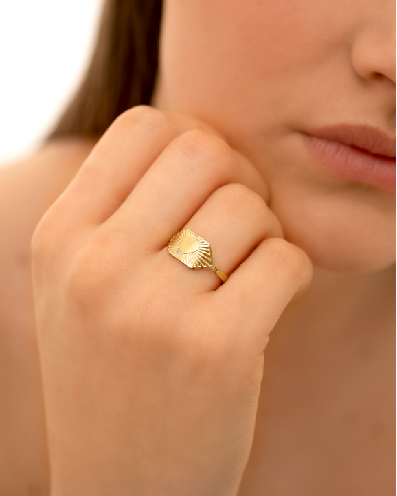 Love ring verstelbaar goudkleurig