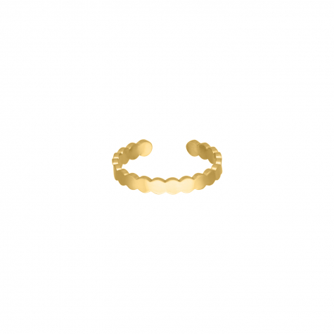 Cute symbols ring goudkleurig