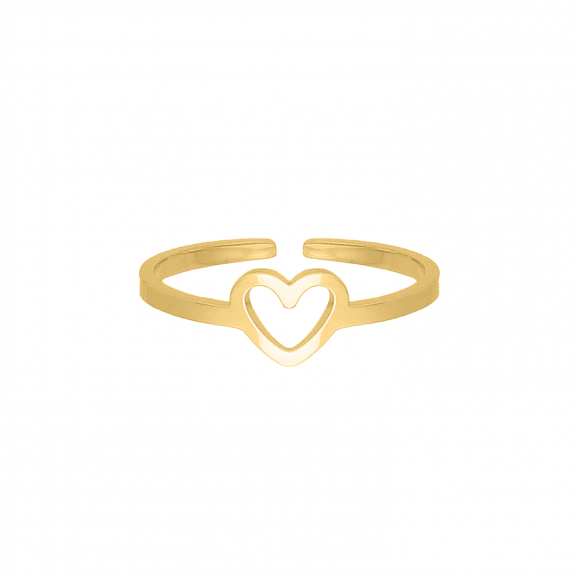 Gouden ring met hartje