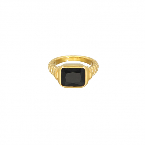 Black widow ring goudkleurig