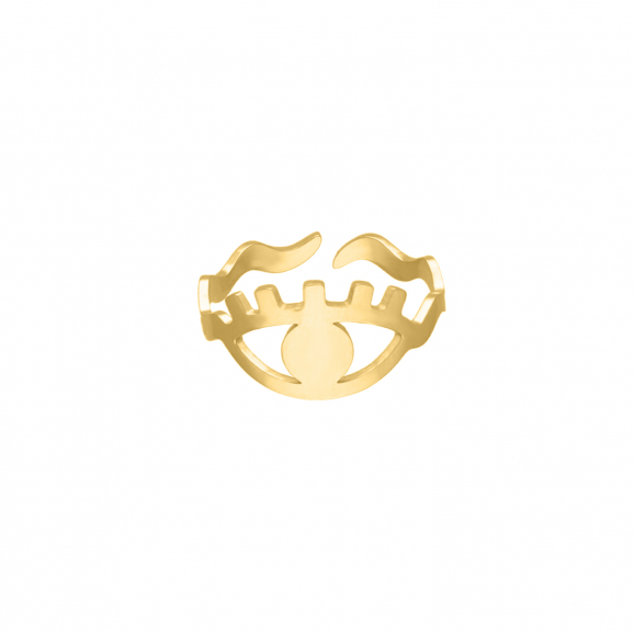 Lucky eye ring goldplated