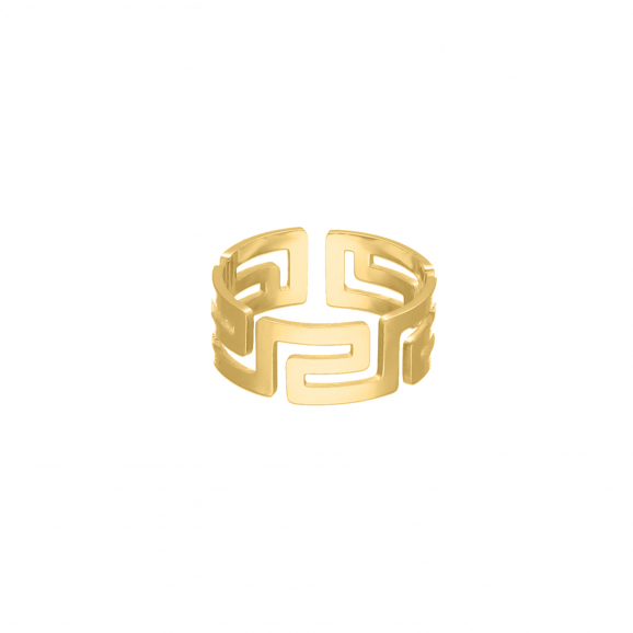 Maze ring goldplated