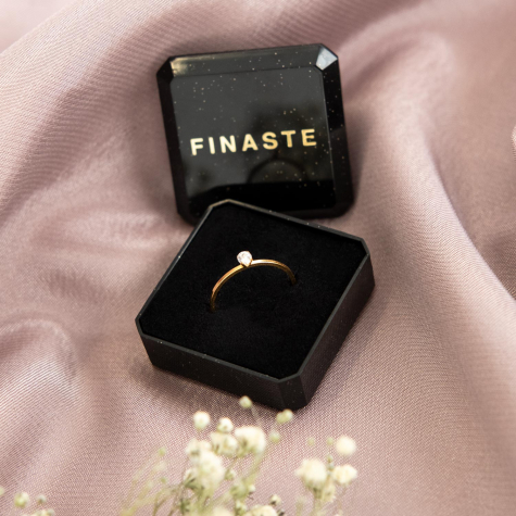 Ring sparkle stone goud kleurig