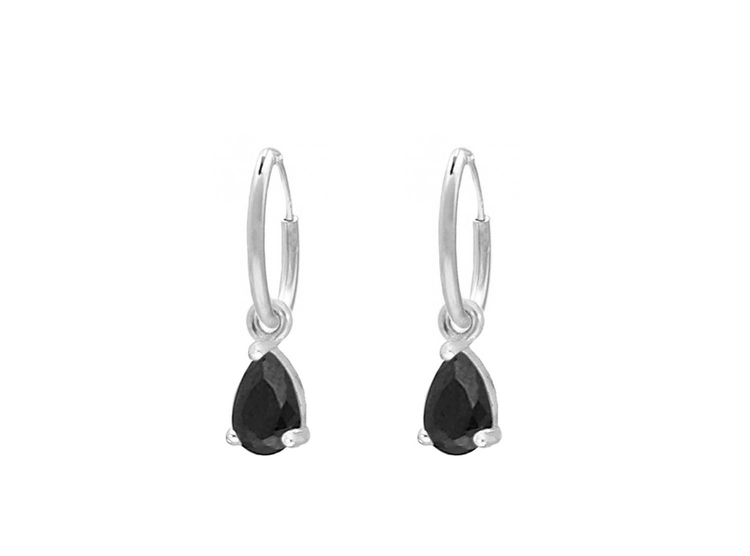 Earrings black drop