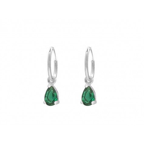 Earrings emerald drop