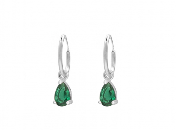 Earrings emerald drop