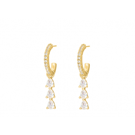 Exclusive crystal drop earrings goldplated