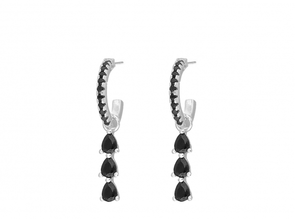 Exclusive black drop earrings