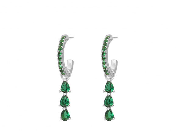 Exclusive emerald drop earrings