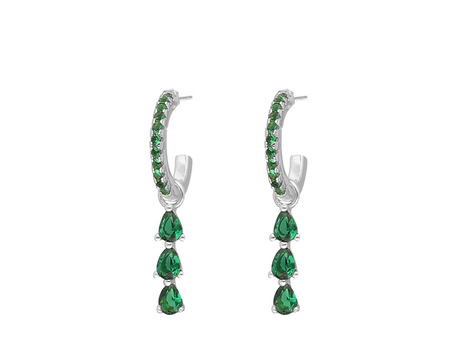 Exclusive emerald drop earrings